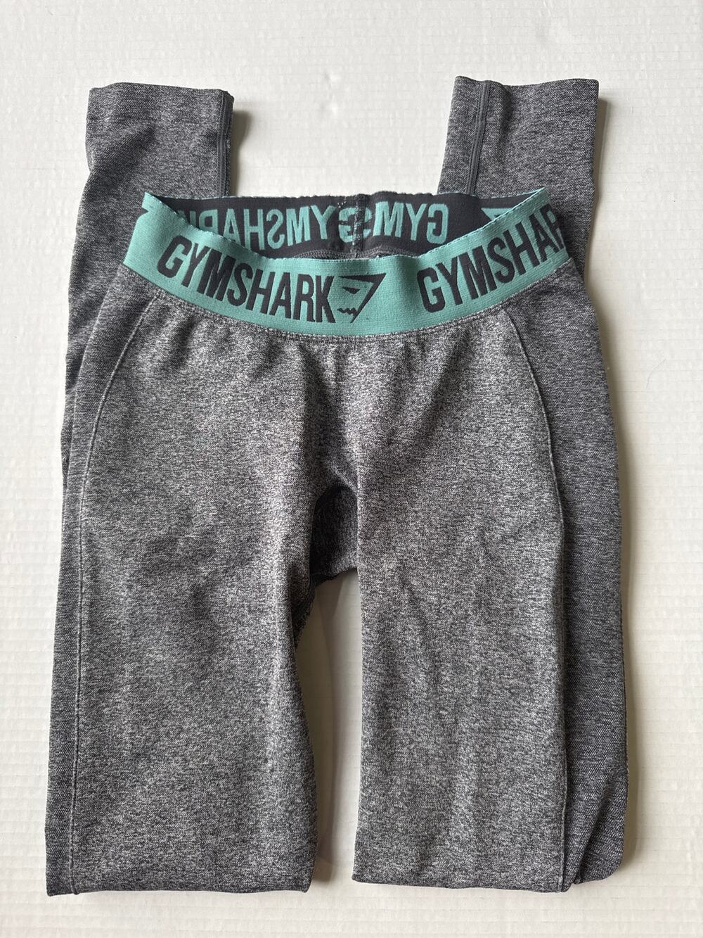 Gymshark Flex High Waisted Leggings Gray & Green XS